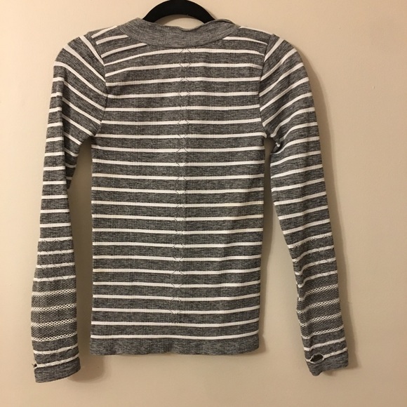 Free People | Movement Striped Slay Gray Top - Picture 6 of 8